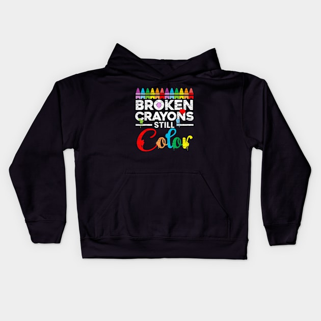 Broken Crayons still color Kids Hoodie by CosmicCat